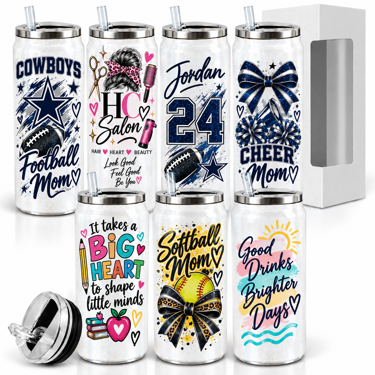 Custom Personalized 17 oz Glitter Tumbler
