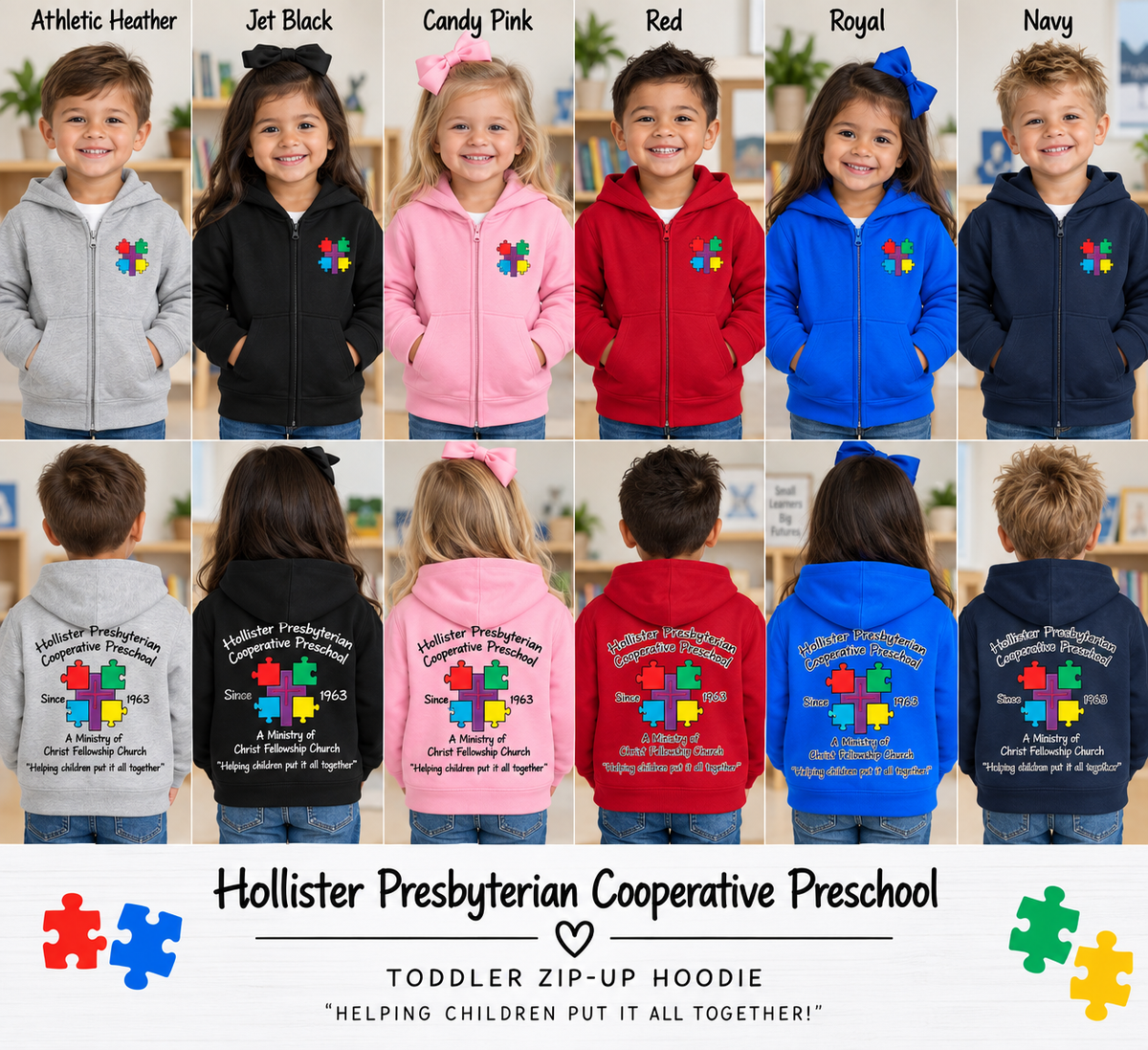 Preschool Toddler Zip-Up Hoodie